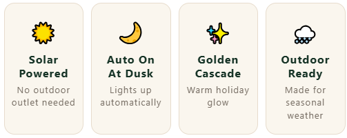 🔥Hot Sale 40% OFF🎄 Christmas Bell Cascade Solar Yard Light✨
