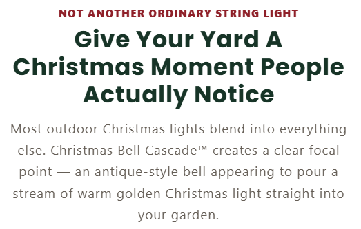 🔥Hot Sale 40% OFF🎄 Christmas Bell Cascade Solar Yard Light✨